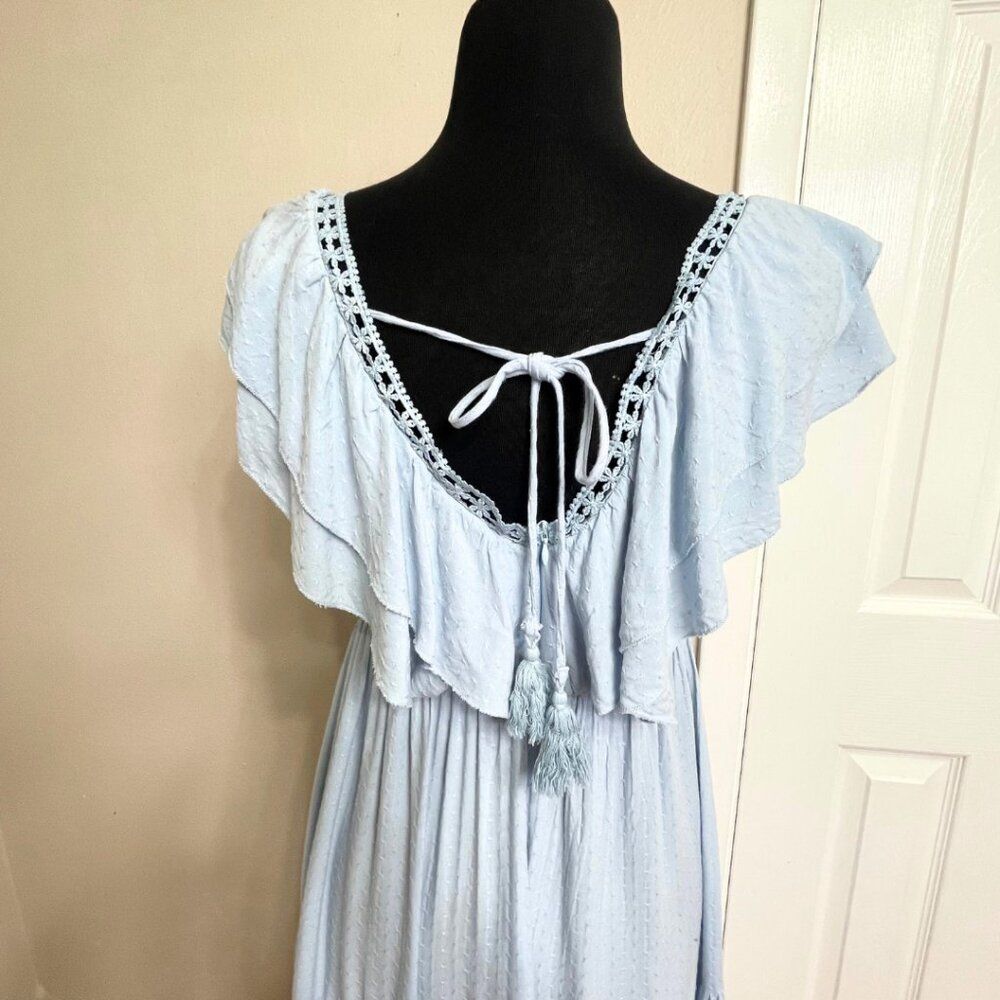 Simplee | Women's Ruffle Lace Maxi Dress Size Medium - Picture 12 of 13